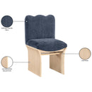  Color_Navy -- Shaw Navy Chenille Fabric Upholstered Dining Chair IMAGE 9