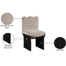  Meridian Shaw Beige Chenille Fabric Upholstered Dining Chair IMAGE 9
