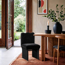  Meridian Shaw Black Chenille Fabric Upholstered Dining Chair IMAGE 2