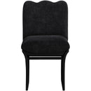  Color_Black -- Shaw Black Chenille Fabric Upholstered Dining Chair IMAGE 3