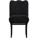  Meridian Shaw Black Chenille Fabric Upholstered Dining Chair IMAGE 3
