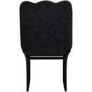  Color_Black -- Shaw Black Chenille Fabric Upholstered Dining Chair IMAGE 5