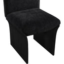  Meridian Shaw Black Chenille Fabric Upholstered Dining Chair IMAGE 6