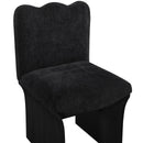  Color_Black -- Shaw Black Chenille Fabric Upholstered Dining Chair IMAGE 7