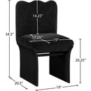  Color_Black -- Shaw Black Chenille Fabric Upholstered Dining Chair IMAGE 8