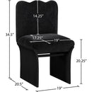  Meridian Shaw Black Chenille Fabric Upholstered Dining Chair IMAGE 8