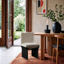  Color_Cream -- Shaw Cream Chenille Fabric Upholstered Dining Chair IMAGE 2