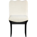  Color_Cream -- Shaw Cream Chenille Fabric Upholstered Dining Chair IMAGE 3