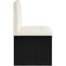  Meridian Shaw Cream Chenille Fabric Upholstered Dining Chair IMAGE 4