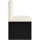  Color_Cream -- Shaw Cream Chenille Fabric Upholstered Dining Chair IMAGE 4