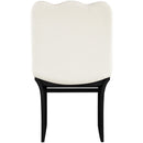  Meridian Shaw Cream Chenille Fabric Upholstered Dining Chair IMAGE 5