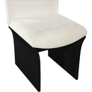  Meridian Shaw Cream Chenille Fabric Upholstered Dining Chair IMAGE 6