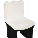  Color_Cream -- Shaw Cream Chenille Fabric Upholstered Dining Chair IMAGE 7