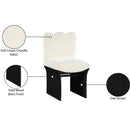  Color_Cream -- Shaw Cream Chenille Fabric Upholstered Dining Chair IMAGE 9