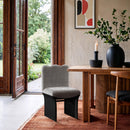  Color_Grey -- Shaw Grey Chenille Fabric Upholstered Dining Chair IMAGE 2