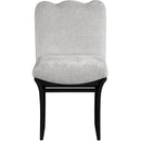  Color_Grey -- Shaw Grey Chenille Fabric Upholstered Dining Chair IMAGE 3