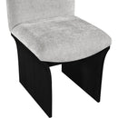  Color_Grey -- Shaw Grey Chenille Fabric Upholstered Dining Chair IMAGE 6