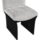  Meridian Shaw Grey Chenille Fabric Upholstered Dining Chair IMAGE 6