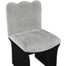  Color_Grey -- Shaw Grey Chenille Fabric Upholstered Dining Chair IMAGE 7