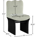  Color_Mint -- Shaw Mint Chenille Fabric Upholstered Dining Chair IMAGE 8