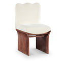  Meridian Shaw Cream Chenille Fabric Upholstered Dining Chair IMAGE 1