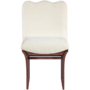  Color_Cream -- Shaw Cream Chenille Fabric Upholstered Dining Chair IMAGE 3