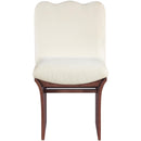  Meridian Shaw Cream Chenille Fabric Upholstered Dining Chair IMAGE 3