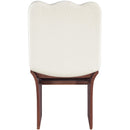  Color_Cream -- Shaw Cream Chenille Fabric Upholstered Dining Chair IMAGE 5