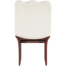  Meridian Shaw Cream Chenille Fabric Upholstered Dining Chair IMAGE 5
