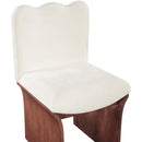  Color_Cream -- Shaw Cream Chenille Fabric Upholstered Dining Chair IMAGE 6