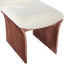  Color_Cream -- Shaw Cream Chenille Fabric Upholstered Dining Chair IMAGE 7