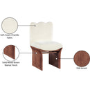  Color_Cream -- Shaw Cream Chenille Fabric Upholstered Dining Chair IMAGE 9
