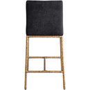  Color_Black -- Reeves Black Chenille Fabric Upholstered Counter Stool IMAGE 4
