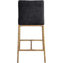  Meridian Reeves Black Chenille Fabric Upholstered Counter Stool IMAGE 4