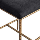  Meridian Reeves Black Chenille Fabric Upholstered Counter Stool IMAGE 6
