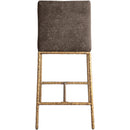  Color_Brown -- Reeves Brown Chenille Fabric Upholstered Counter Stool IMAGE 4