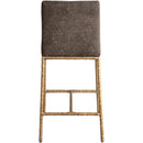  Meridian Reeves Brown Chenille Fabric Upholstered Counter Stool IMAGE 4