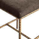  Color_Brown -- Reeves Brown Chenille Fabric Upholstered Counter Stool IMAGE 6