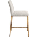  Color_Cream -- Reeves Cream Chenille Fabric Upholstered Counter Stool IMAGE 3