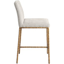  Meridian Reeves Cream Chenille Fabric Upholstered Counter Stool IMAGE 3