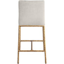  Color_Cream -- Reeves Cream Chenille Fabric Upholstered Counter Stool IMAGE 4