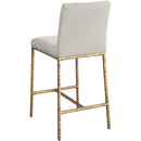  Color_Cream -- Reeves Cream Chenille Fabric Upholstered Counter Stool IMAGE 5