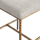  Color_Cream -- Reeves Cream Chenille Fabric Upholstered Counter Stool IMAGE 6