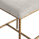  Meridian Reeves Cream Chenille Fabric Upholstered Counter Stool IMAGE 6