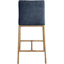  Color_Navy -- Reeves Navy Chenille Fabric Upholstered Counter Stool IMAGE 4