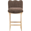  Color_Brown -- Shaw Brown Chenille Fabric Upholstered Counter Stool IMAGE 3