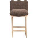  Meridian Shaw Brown Chenille Fabric Upholstered Counter Stool IMAGE 3