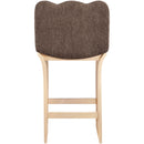  Color_Brown -- Shaw Brown Chenille Fabric Upholstered Counter Stool IMAGE 5