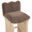  Color_Brown -- Shaw Brown Chenille Fabric Upholstered Counter Stool IMAGE 6