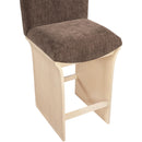  Meridian Shaw Brown Chenille Fabric Upholstered Counter Stool IMAGE 7